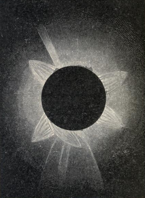 nemfrog:“The total eclipse of the Sun, September 7, 1858.” The story of eclipses.