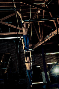 AERIALISTS (mirror duo swing) photographed