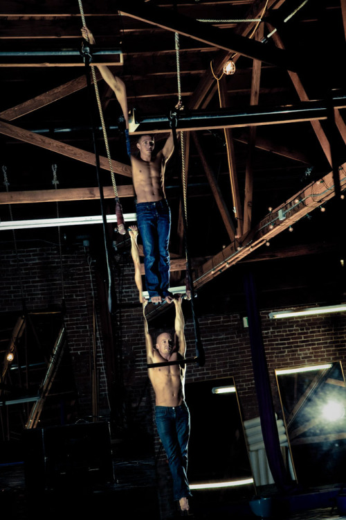 Porn AERIALISTS (mirror duo swing) photographed photos