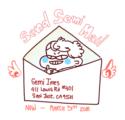 c2oh:  not a USPS post address due to technical difficulties but I got another. accepting mail from now til the end of March. send me late bday presents bc its next week. gentle wink.