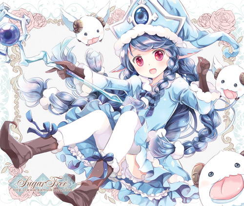 yep-that-tasted-purple:  Lulu and Poro by kamuikaoru 