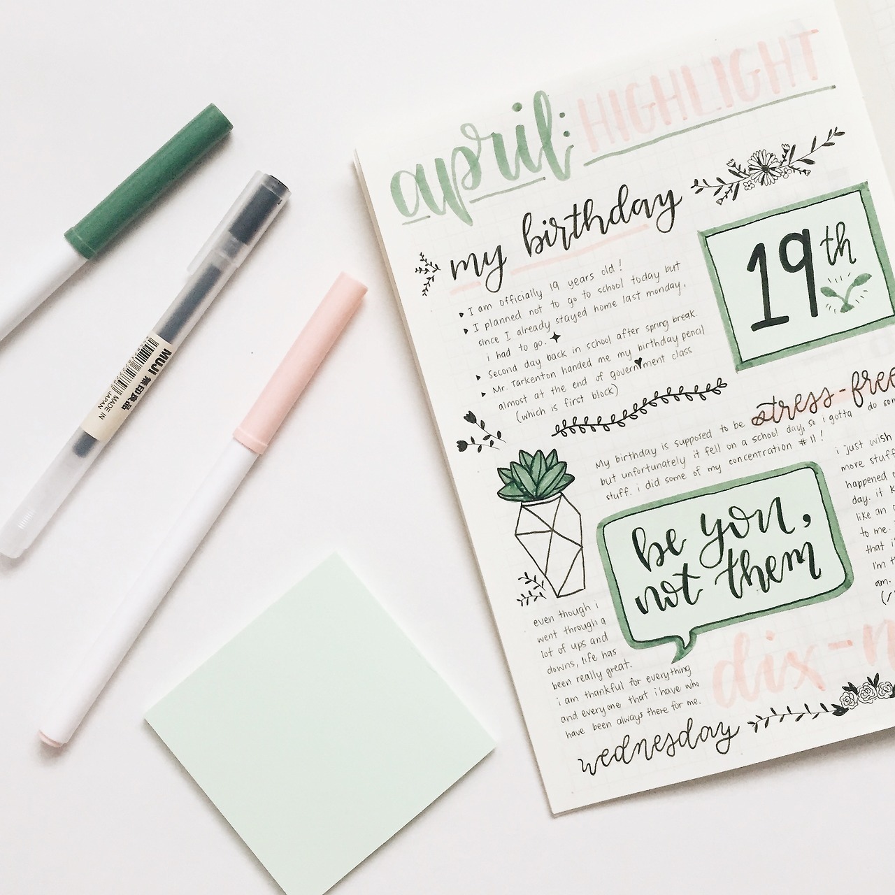 athenus:my journal spread for my special day *:･ﾟ✧
