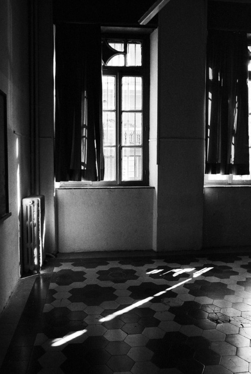 Palimpsest. That overwhelming feeling of history, in an empty room of an old building, on a hot, sun