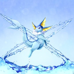 alternative-pokemon-art:  ArtistVaporeon by request.