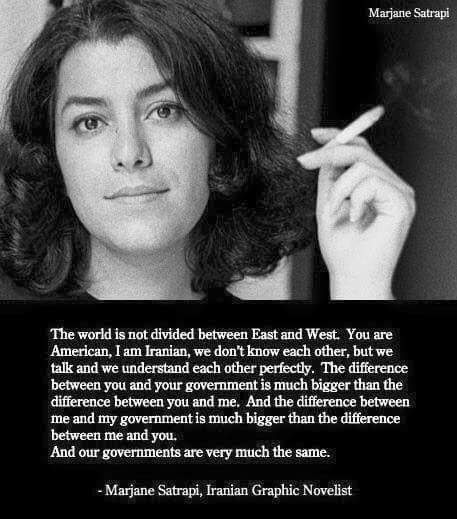 I would challenge Europeans to equate the government of France with the government of Saudi Arabia (whether contemporary or historical, or any combination thereof); That said, I very much sympathize with the sentiment portrayed by Marjane Satrapi’s...