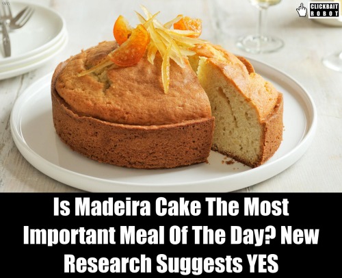 Is Madeira Cake The Most Important Meal Of The Day? New Research Suggests YES