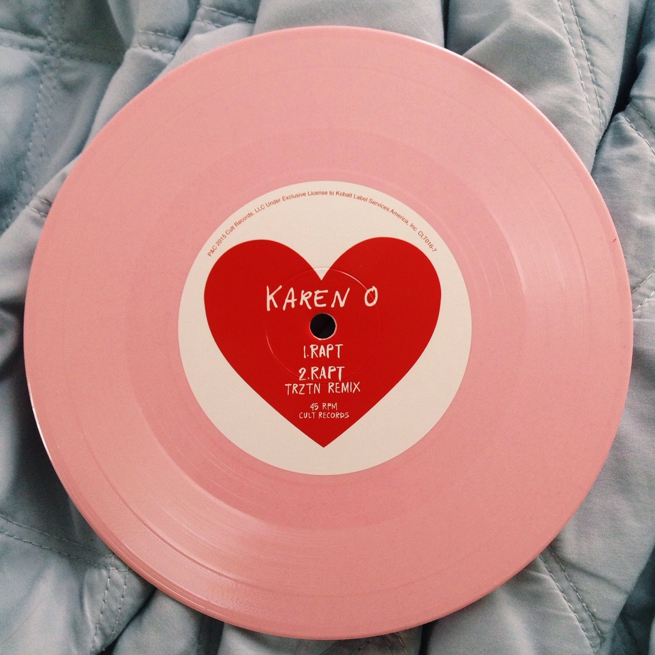 karen o. rapt 7” vinyl for valentine’s day