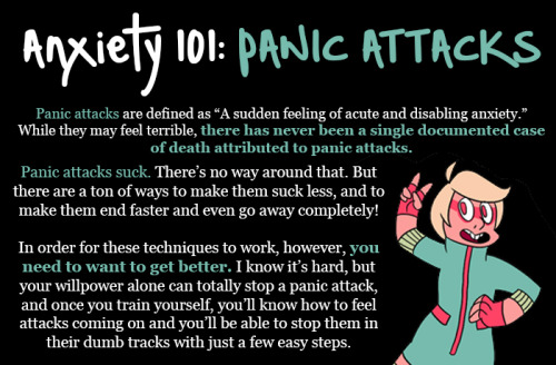 motivation-gems:Anxiety 101: PANIC ATTACKS!Panic attacks are defined as “A sudden feeling of a