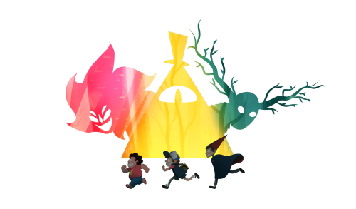 doritobae:  Three of my four main/fav fandoms.  The fourth being Adventure Time. Tbh I think Finn and the Lich would fit with these fellow young heroes/adventurers; along with their villians, of course.
