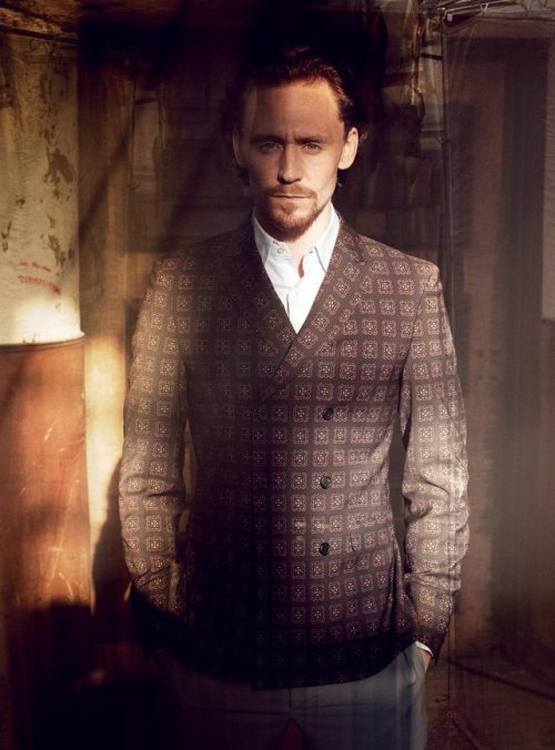 maryxglz:Tom Hiddleston photographed by Max Vadukul for Esquire, Feb 2012.