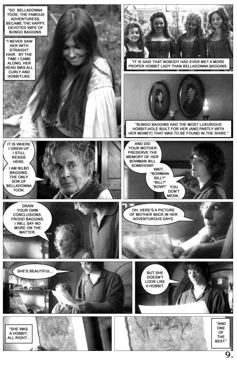 Page nine of the comic book adaptation of Peter Jackson’s prequel to “The Hobbit.”