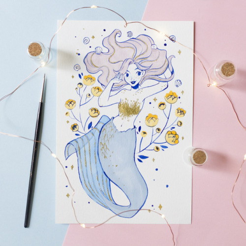 My mermaids from Mermay 2018 are available in my Etsy shop: https://www.etsy.com/ca/shop/RaquelTrave