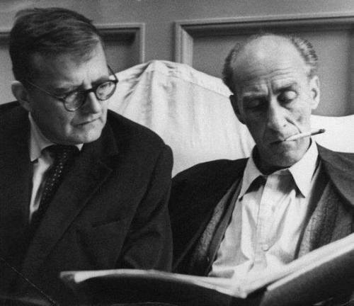 barcarole: Dmitri Shostakovich and Yevgeny Mravinsky, ca. 1950s.