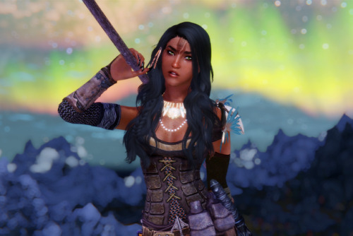 ceinwen’s fashion aesthetic is either “hot topic necromancer goth” or “crazy forsworn swamp witch th