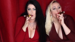 goddesszenova:  Shot some cigar smoking clips with Julie Simone today that will be up on my clip store very soon