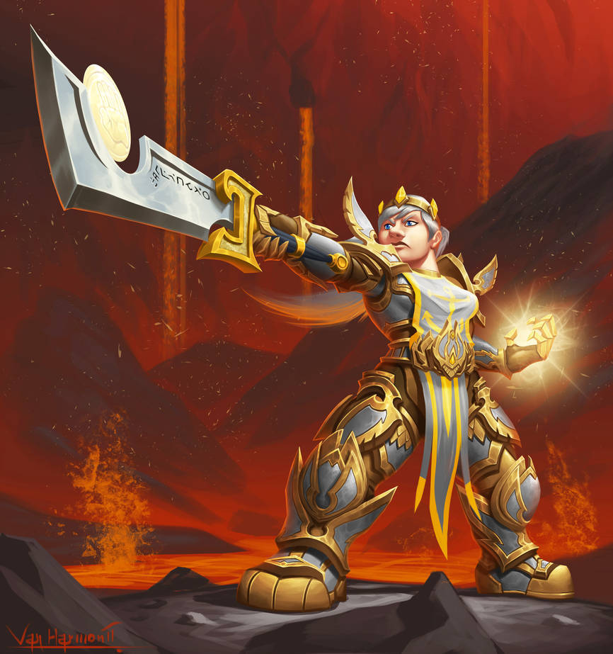 Here to Raze Hell - dwarf paladin by VanHarmontt