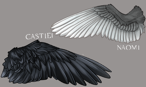 sideburns-and-trenchcoats:  jesus christ. finally done with this Anyway, here is my headcanon of the angel’s wings~ this made me very happy. so many wings. mhpmhm pmh  