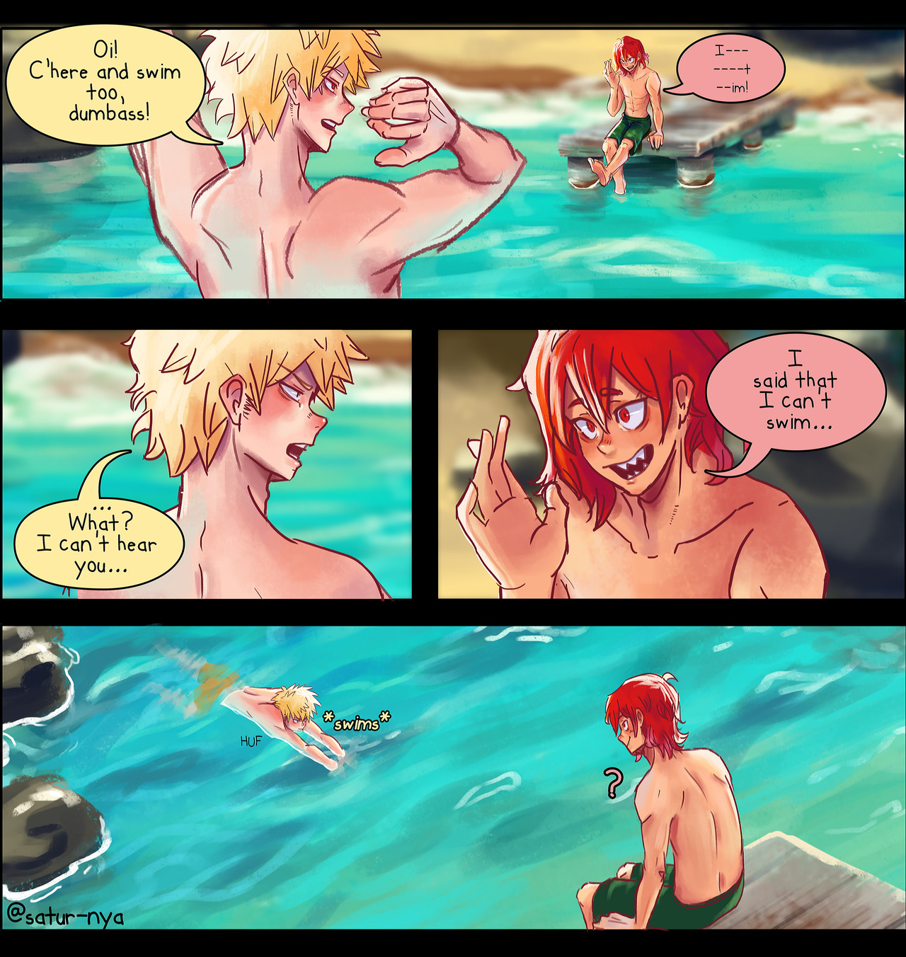 satur-nya:  KiriBaku inspired in The lost continent, by @_cattchi! Kirishima Eijirou