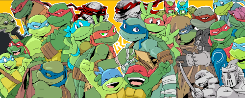 yu0330: Oekaki-Chat with my awesome friend CAN-san! Some turtles was drawn by CAN and some