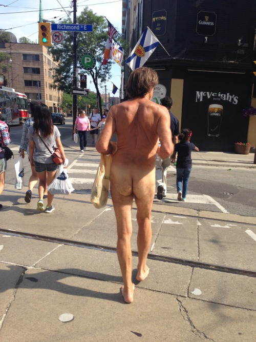 nudemenonthestreet: Seen during Pride weekend, Toronto 2014 