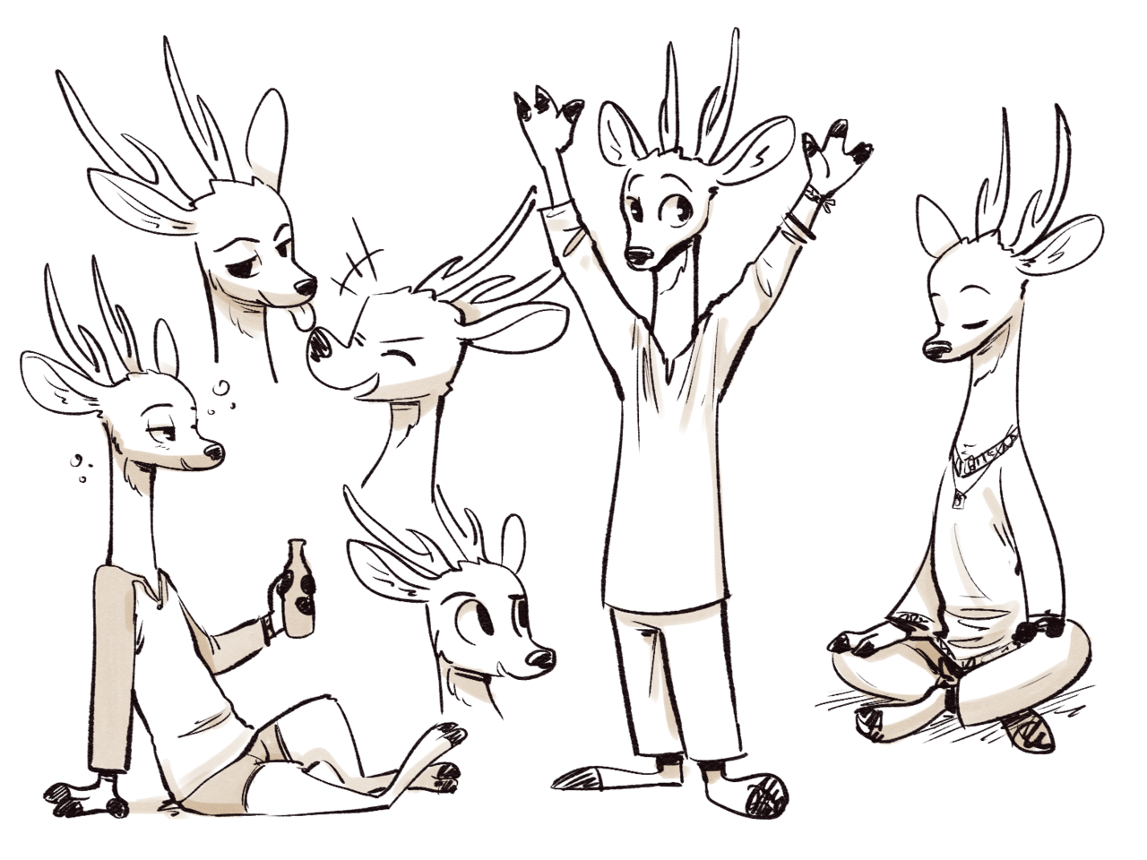 foxefuel: Decided to make a marsh deer character, Micah.