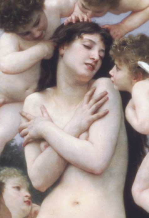 die-rosastrasse:William-Adolphe BouguereauFrench, 1825-1905The Return of the Spring - 1887 (detail)