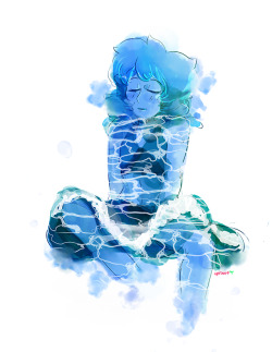 sprouut: havent drawn like this in a while, the cool thing about going into drawing again is that you have more motivation to experiment aroundheres a smiling lapis for @senator-sprinkles