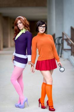 Steam-And-Pleasure:  Daphne And Velma From Scooby Doocosplayers: Kristen Hughey &Amp;Amp;