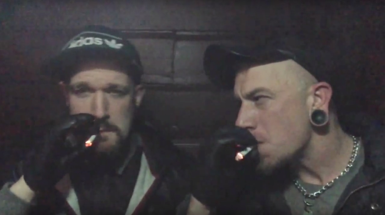 theoriginalsmokepunk:  SMOKEPUNK sharin’ a smoke with a bro before getting nasty.