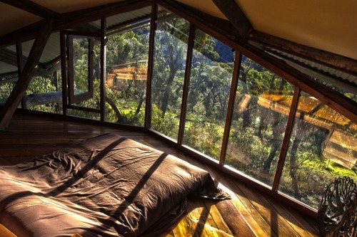 upclosefromafar:  nonconcept:  Dream Cabin Loft, Wollemi Cabins, Blue Mountains, Australia. (Photography: Jochen Spencer)   ~My Hidden Nirvana~