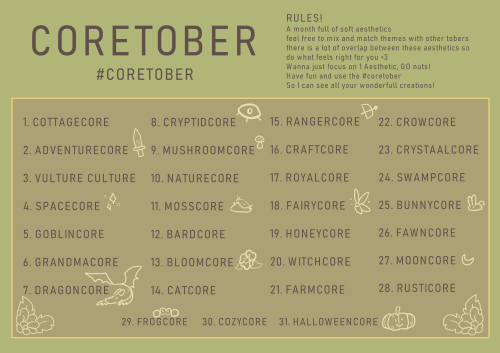Im already a bit early with this but I like to prep ahead! For #drawtober I’m doing core aesthetic t