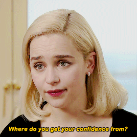 emiliaclarkedaily:Many actors are incredibly shy in real life. You, however, seem really confident. 