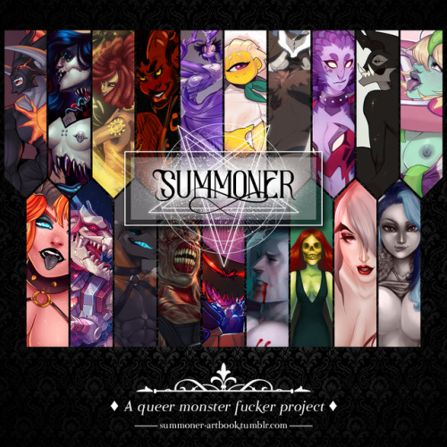 summoner-artbook: What’s up Monster Fuckers 💀 Hi, I’m @carbonoid-nsfw and I’m so happy to finally announce my secret project; Summoner, an adult artbook about queer monsters! This is a small project of 19 artists bringing you 34 full colour