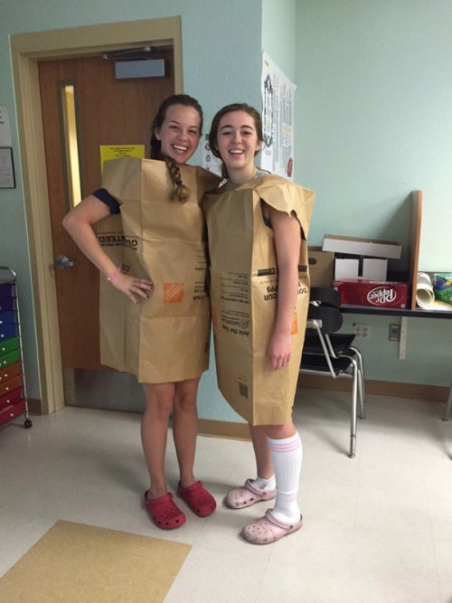 Paper bag outfits