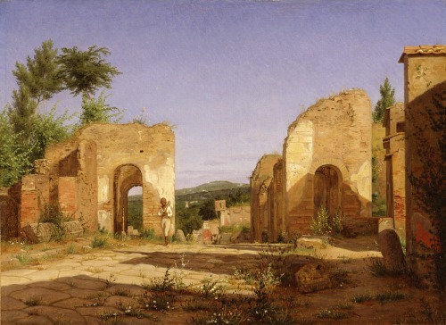 Gateway in the Via Sepulcralis in PompeiiChristen Købke (Danish; 1810–1848)1846Oil on canvas Los Ang