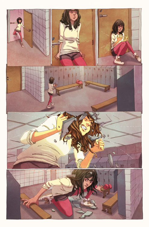 Preview art from Ms. Marvel #3 by Adrian Alphona &amp; Ian Herring, out this month. Looks like K
