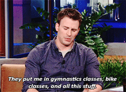 Chris is not a bike guy like Steve Rogers (x)