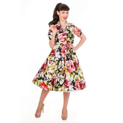 lucyfuruk:  Love this dress from @louiserosecouture. Perfect for Spring and Summer! Photo: @retrofotostudio Muah: Lucy Fur #pinup #50s #swingdress #floralfashion #floralprint #pinupdress