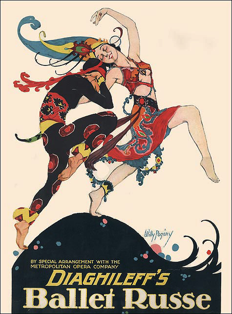 Poster for the “Ballets Russes” by Willy Pogany