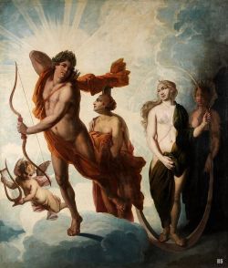 Hadrian6:  Apollo, Diana And Latona. Joseph Van Den Kerkhove. Flemish. 1667-1724.