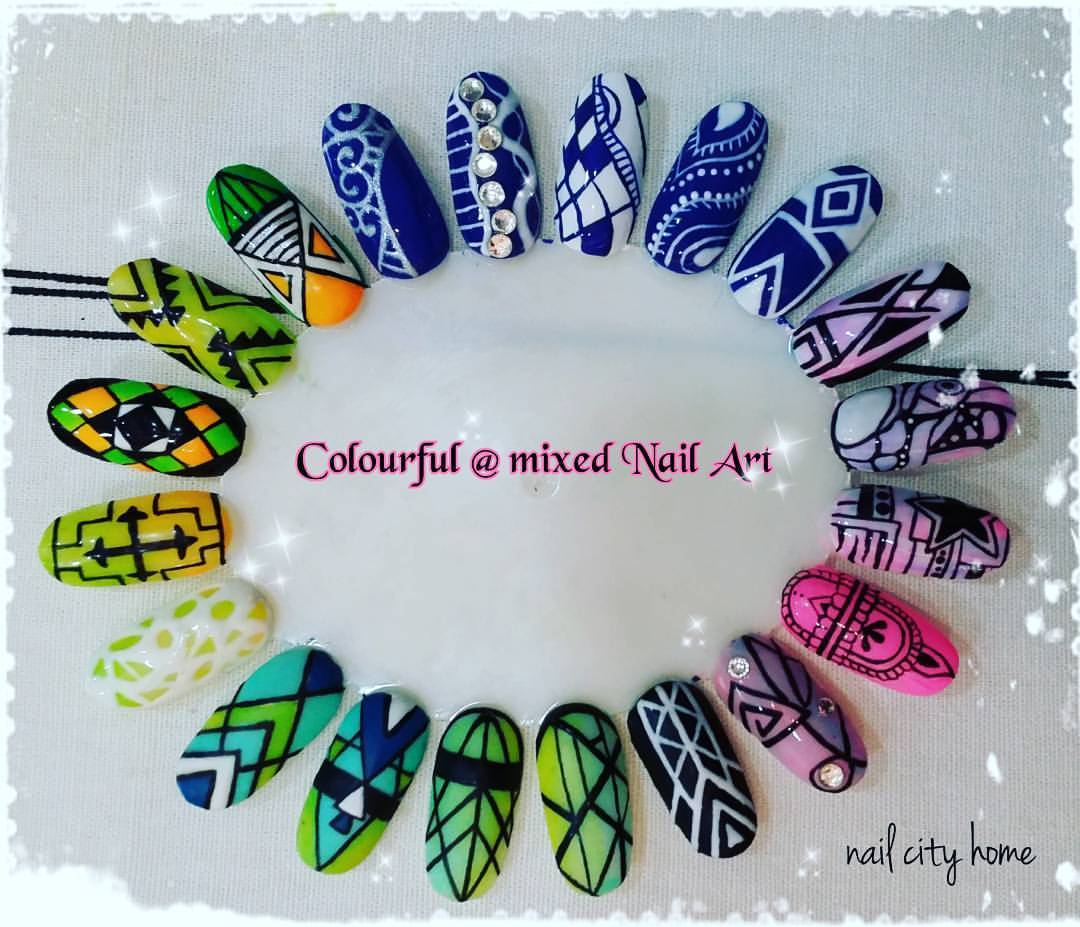 Nail City Home — #summer #nailart #design #colourfu mixed #Japanese...