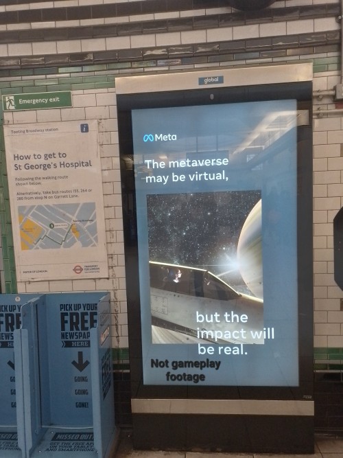 The same metaverse ad but I've added a "Not gameplay footage" disclaimer to it