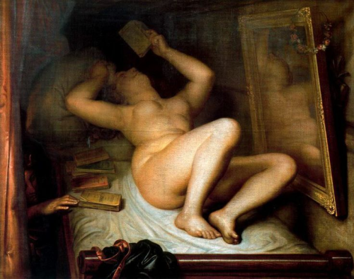 The Novels Reader, 1853 by Antoine Wiertz (1806-1865, Belgium)(submitted by @mrlemosan)