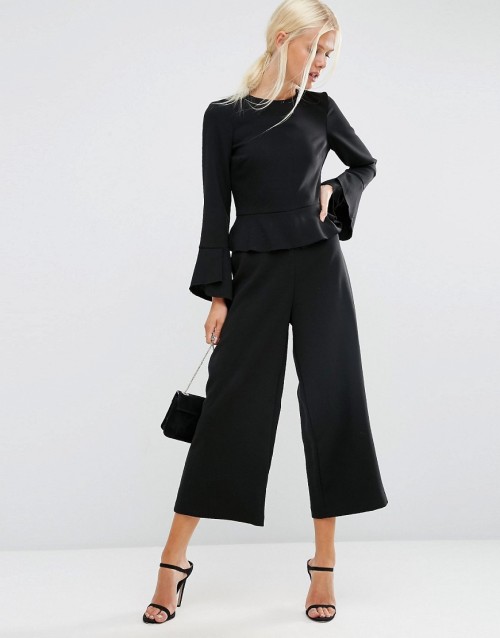 ASOS | ASOS Jumpsuit With Soft Ruffle and Raw Edge at ASOShttp://us.asos.com/ASOS-Jumpsuit-With-Soft