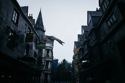 babyeel:kayla-surico:gloomy, rainy day in diagon alley{ website / facebook page / flickr / instagram