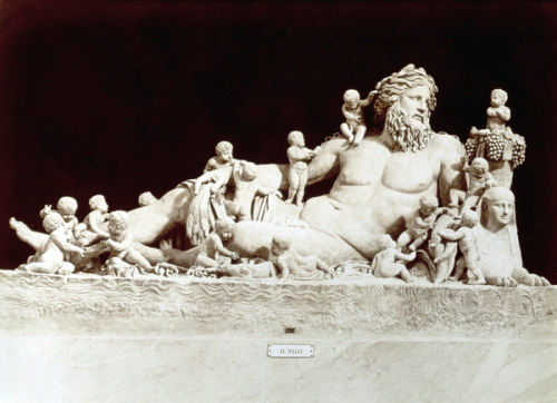 Allegory of the River Nile from the Chiaramonti Sculpture Gallery. The Nile surrounded by sixteen ch