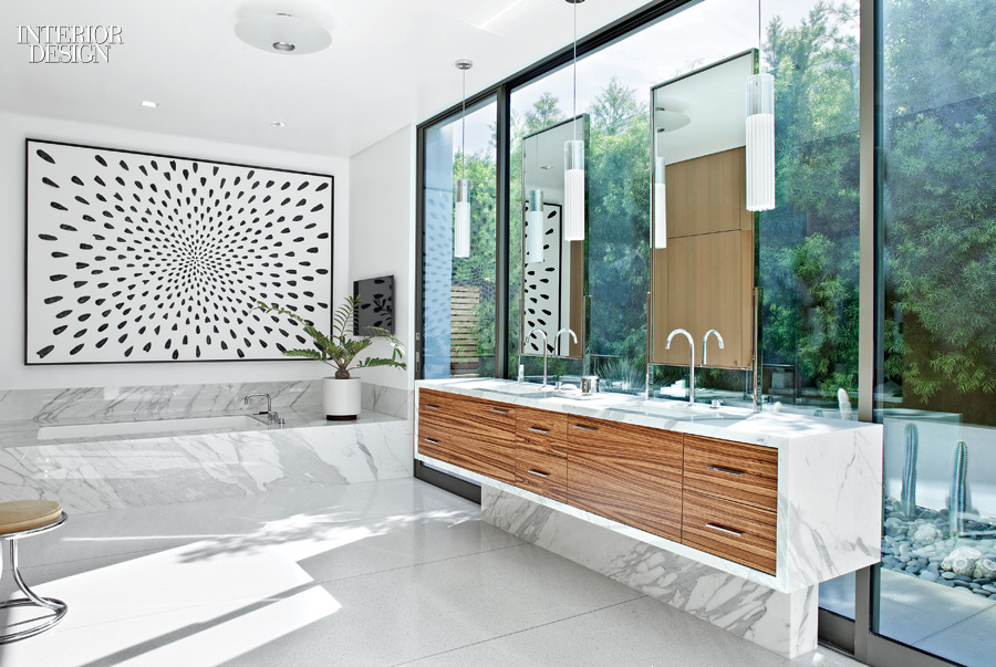 interiordesignmagazine:  At this Los Angeles home by Studio William Hefner, the pale