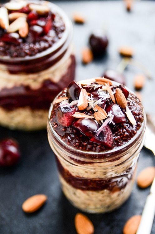 happyvibes-healthylives: Cherry Jam Oats