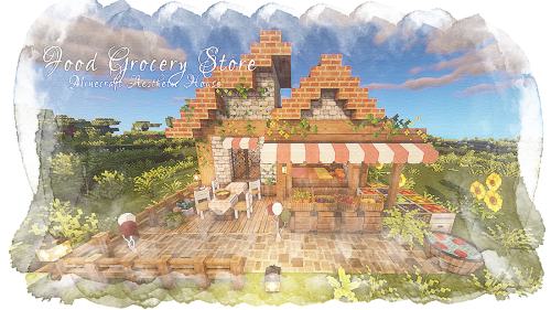 jiuyue-c: Food Grocery Store- Minecraft Java 1.14.4- BSL Shaders- Mizuno’s 16 Craft / Ghoulcra