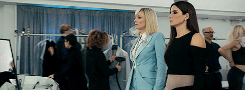 stuckinreversemode:Sandra Bullock as Debbie & Cate Blanchett as LouOCEAN’S 8 (2018, dir. Gary Ro